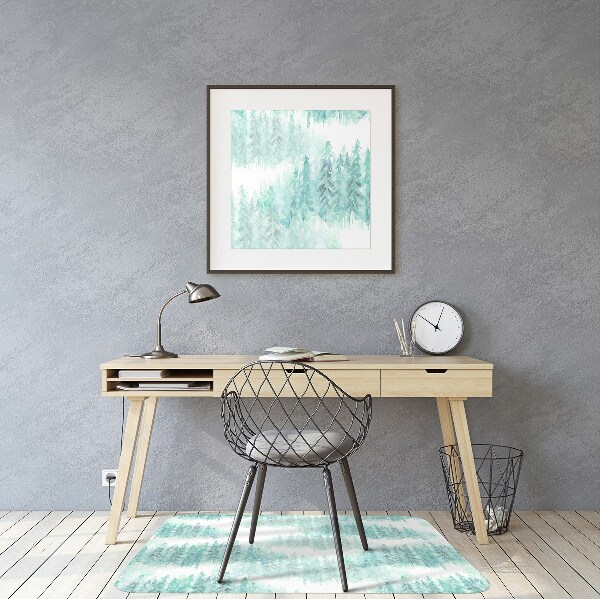 Computer chair mat painted forest