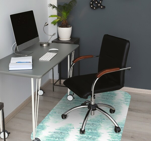 Computer chair mat painted forest