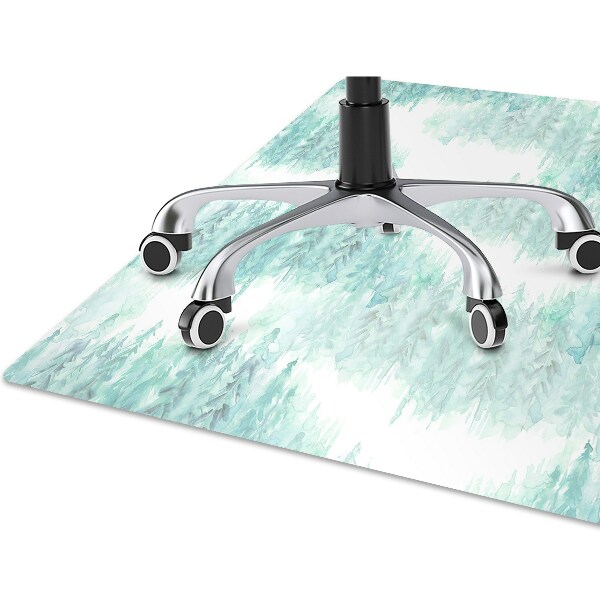 Computer chair mat painted forest