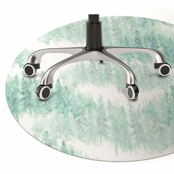 Computer chair mat painted forest