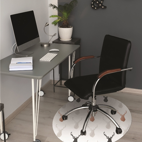 Desk chair mat deer head