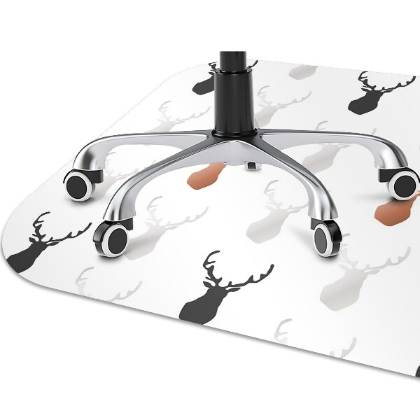Desk chair mat deer head