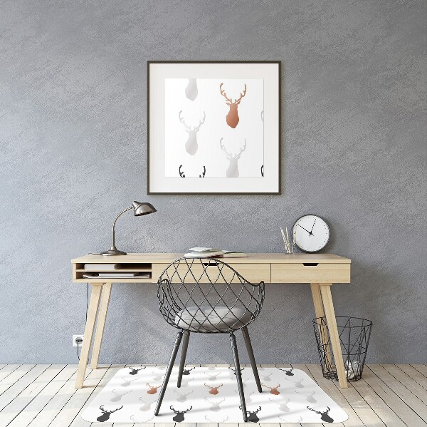 Desk chair mat deer head