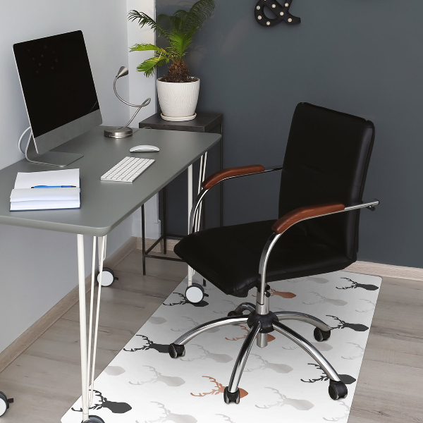 Desk chair mat deer head