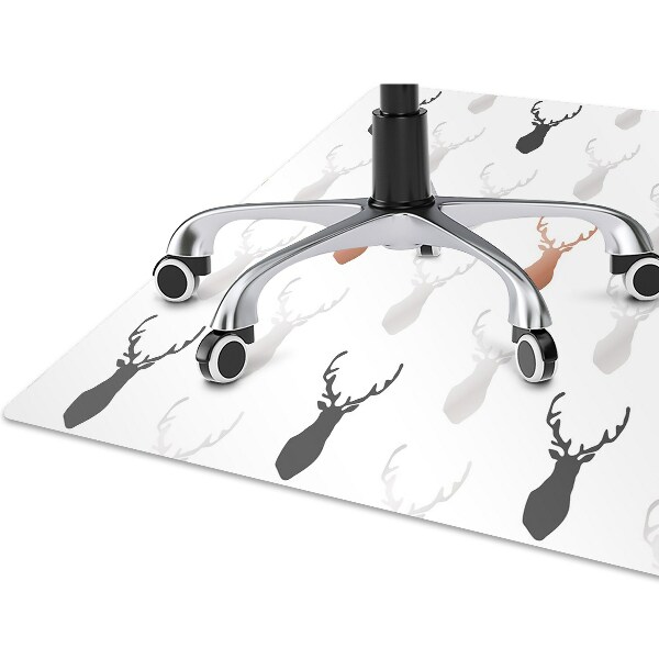 Desk chair mat deer head