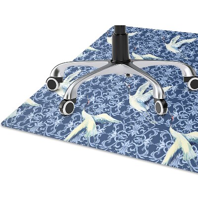 Chair mat floor panels protector Chinese cranes
