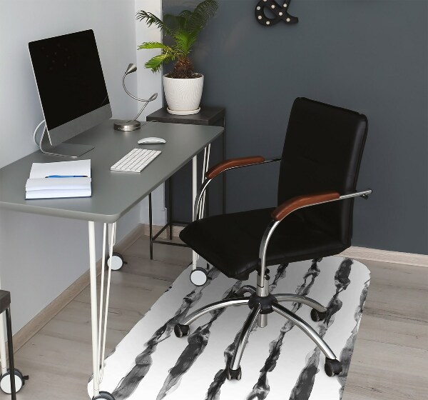 Desk chair mat Lines of ink
