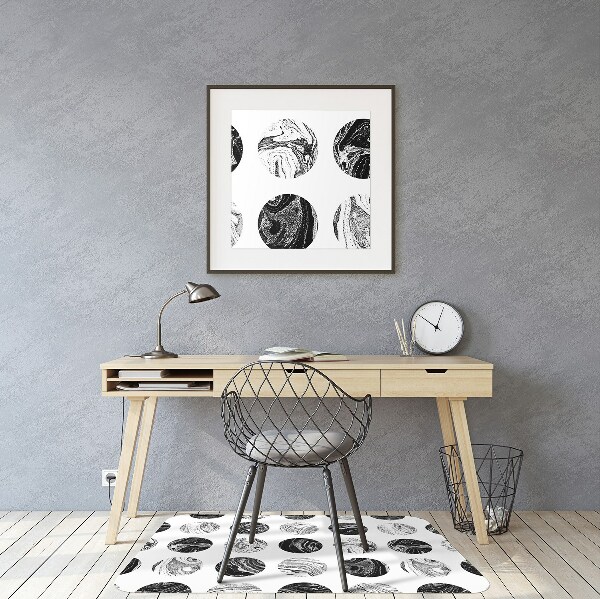 Office chair mat patterned Moon