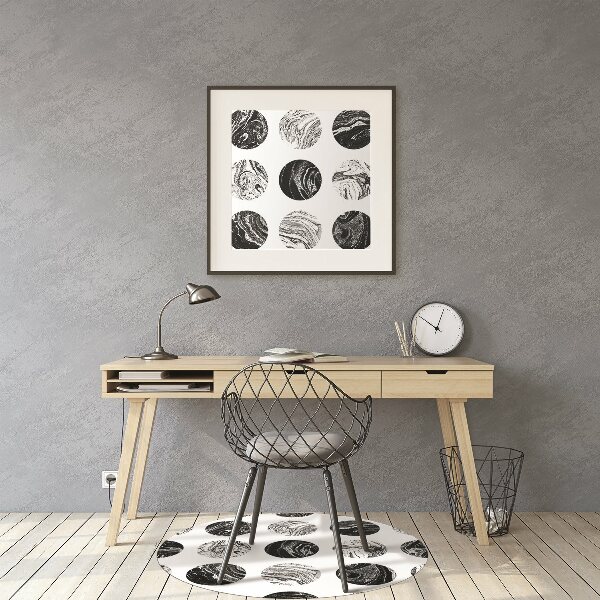 Office chair mat patterned Moon