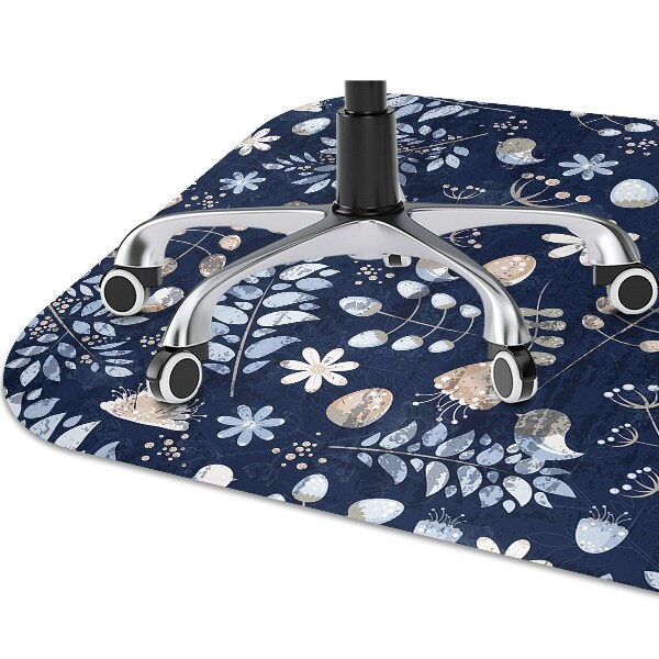 Computer chair mat Nordic leaves