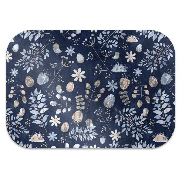 Computer chair mat Nordic leaves