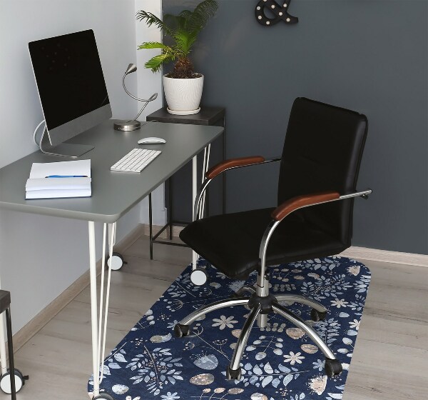Computer chair mat Nordic leaves