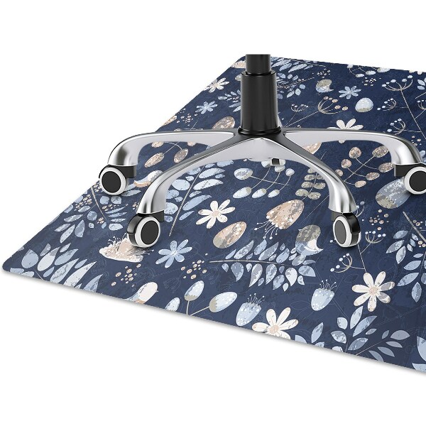Computer chair mat Nordic leaves