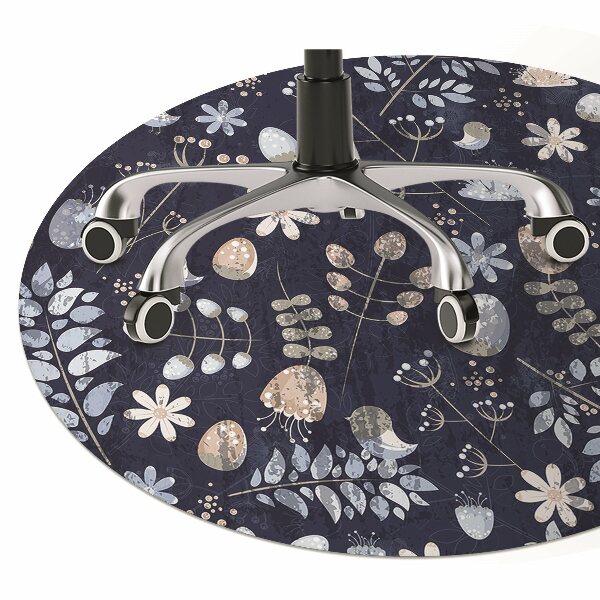 Computer chair mat Nordic leaves