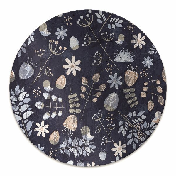Computer chair mat Nordic leaves