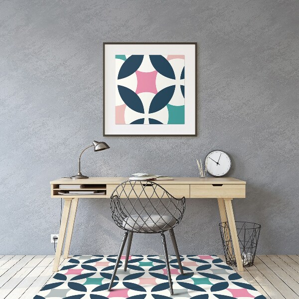 Computer chair mat Pastel retro pattern