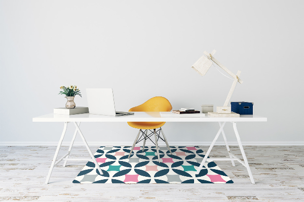 Computer chair mat Pastel retro pattern