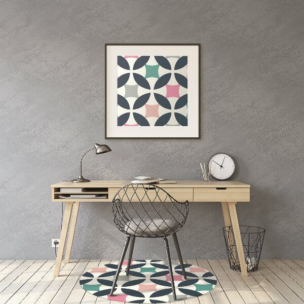 Computer chair mat Pastel retro pattern