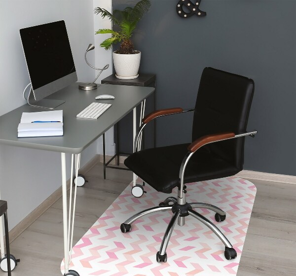 Computer chair mat geometric herringbone