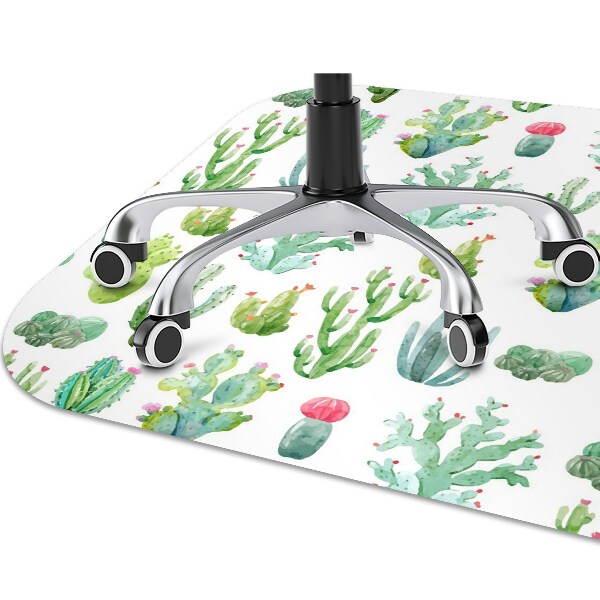 Computer chair mat small Cacti