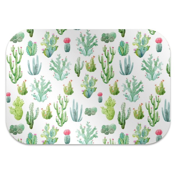 Computer chair mat small Cacti