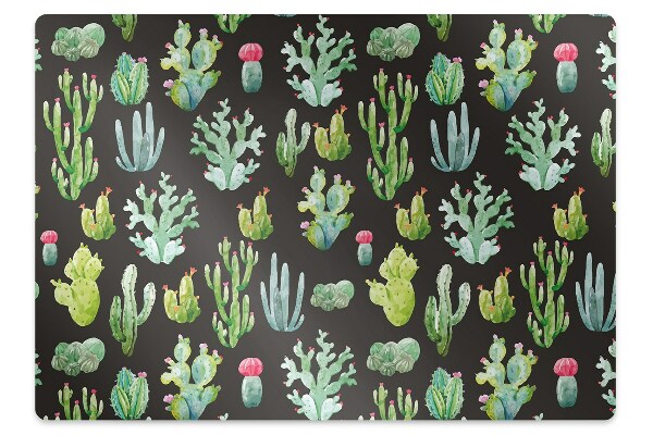 Chair mat floor panels protector The tiny cacti