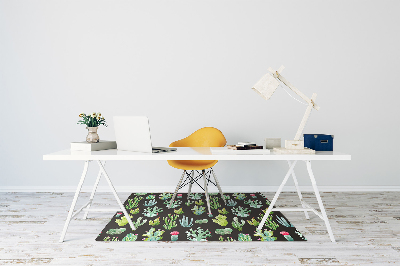 Chair mat floor panels protector The tiny cacti