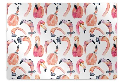 Chair mat floor panels protector crazy Flamingos