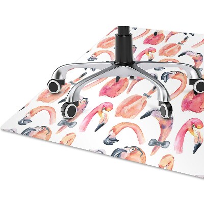 Chair mat floor panels protector crazy Flamingos