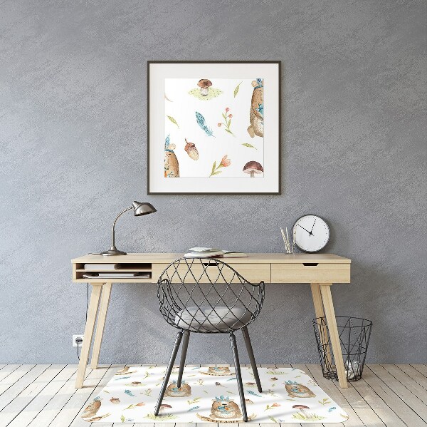 Computer chair mat Indian Bear