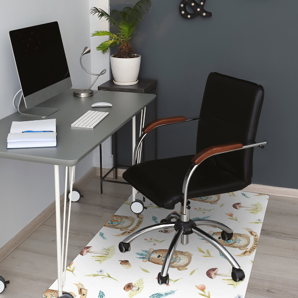 Computer chair mat Indian Bear