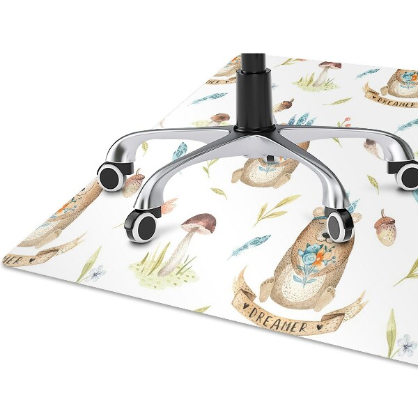 Computer chair mat Indian Bear
