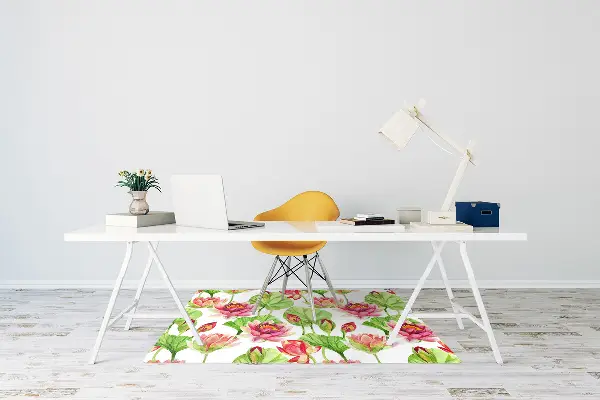 Office chair mat The leaves of lotus flowers