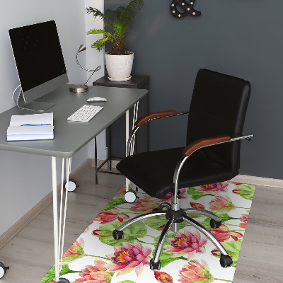 Office chair mat The leaves of lotus flowers