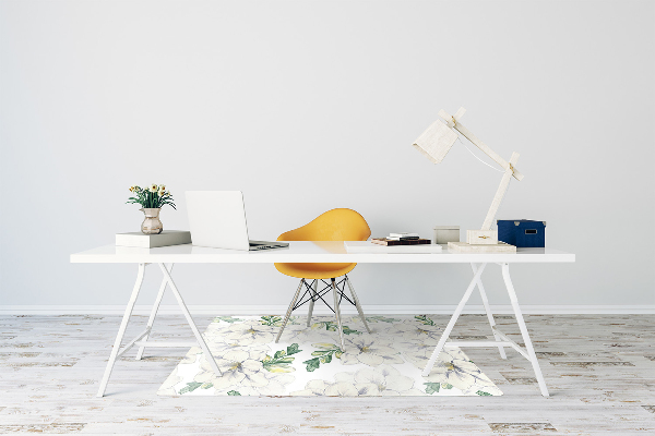 Desk chair mat freesia Flowers
