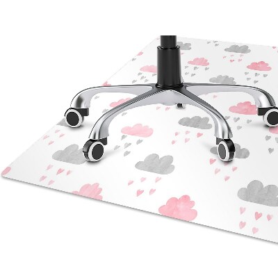 Desk chair floor protector Minimalist clouds