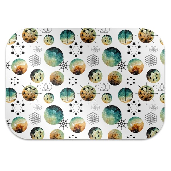 Chair mat floor panels protector galactic pattern
