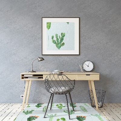 Office chair mat cacti