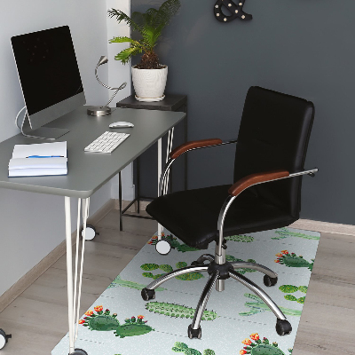 Office chair mat cacti