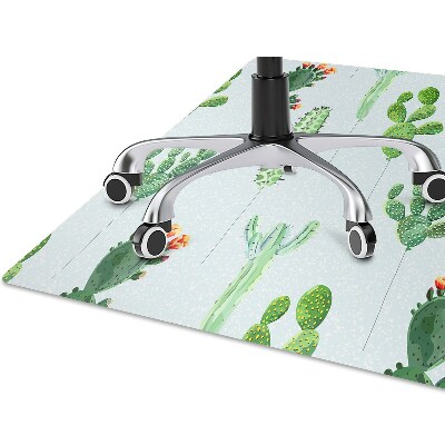 Office chair mat cacti