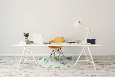 Office chair mat cacti