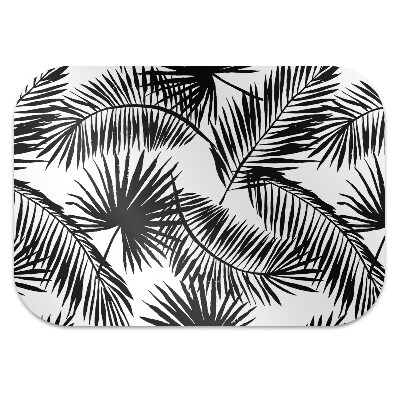 Office chair mat exotic leaves