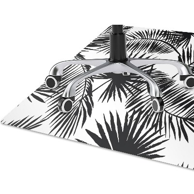 Office chair mat exotic leaves