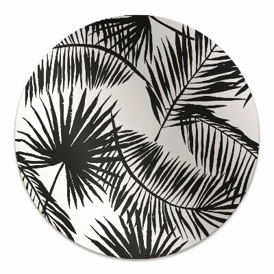 Office chair mat exotic leaves