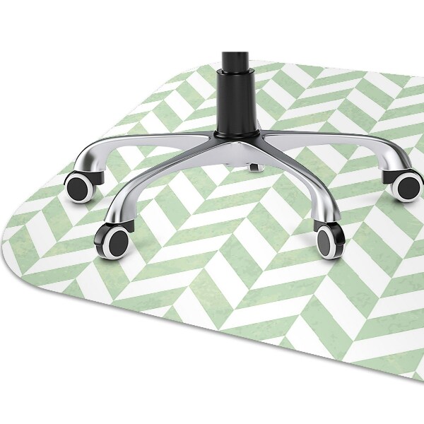 Office chair floor protector Herringbone pattern
