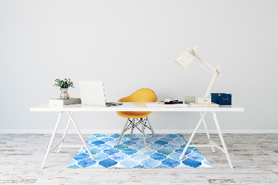 Office chair mat Moroccan pattern