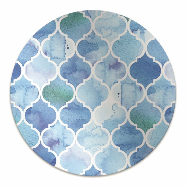 Office chair mat Moroccan pattern