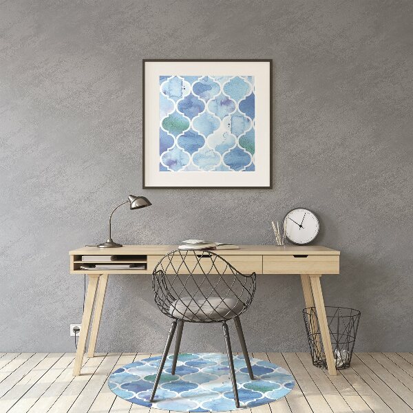 Office chair mat Moroccan pattern