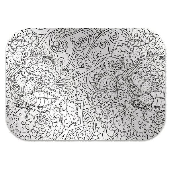 Office chair mat abstract pattern