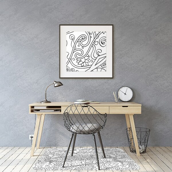 Office chair mat abstract pattern